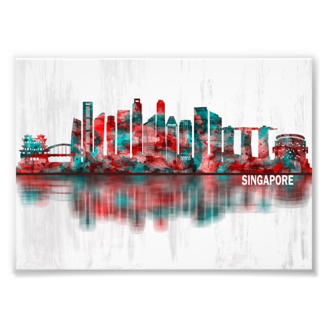 Singapore Skyline Photo Print (Front)