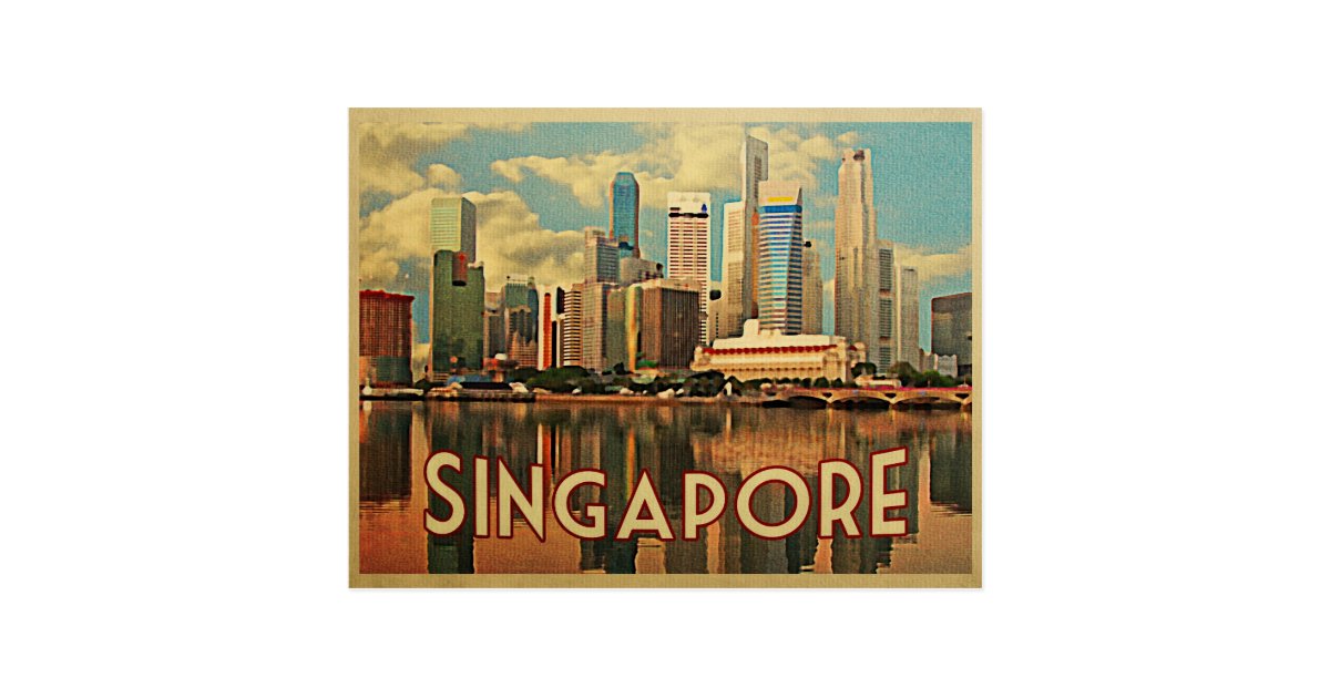 Singapore Skyline Postcard Zazzle.co.uk