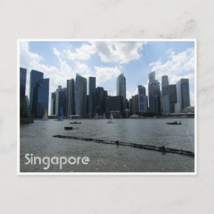 singapore skyline postcard