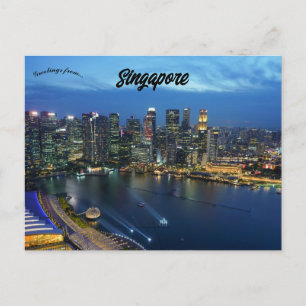 Singapore Skyline Postcard