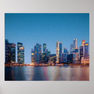 Singapore Skyline Poster