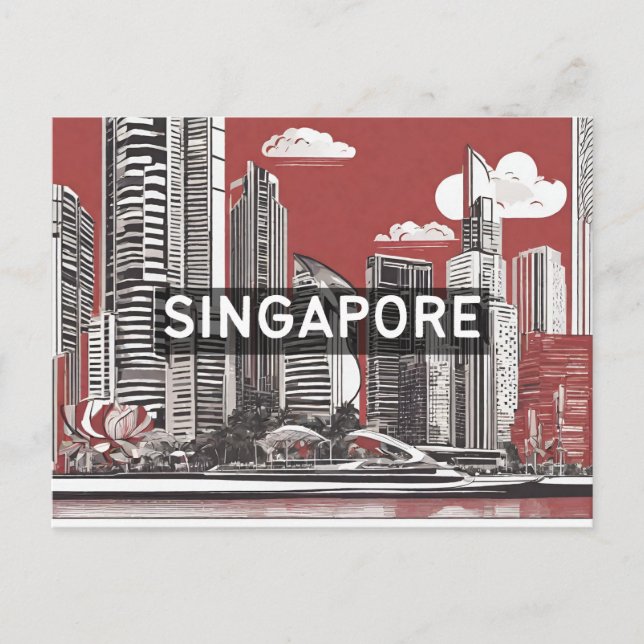 Singapore Travel Holiday Souvenir Postcard (Front)