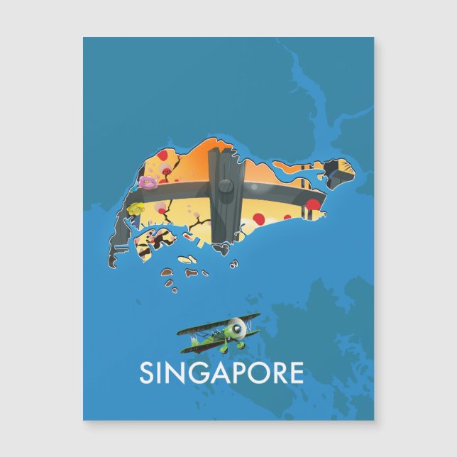 Singapore travel map (Front)