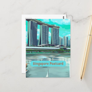 Singapore Travel Postcard, Singapore Skyline Postc Postcard