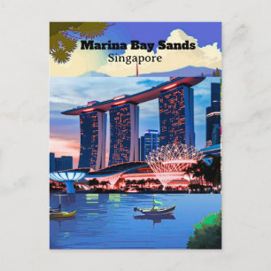 Singapore Travel Postcard, Singapore Skyline Postc Postcard