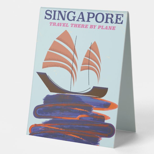 Singapore "Travel there by plane" Table Number (Front)