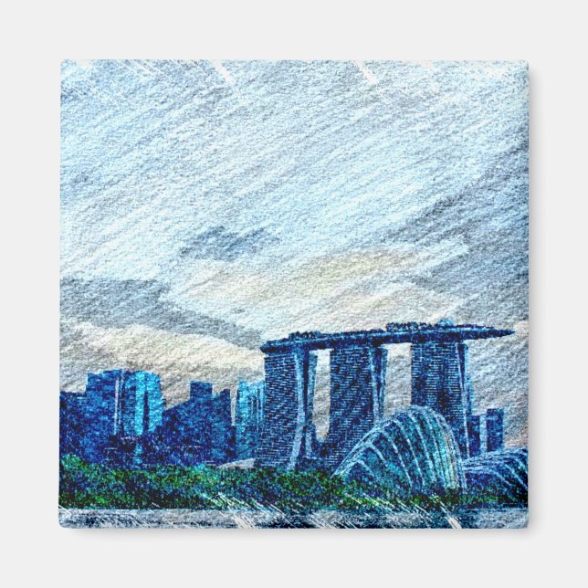 Singapore Views Colour Magnet (Front)