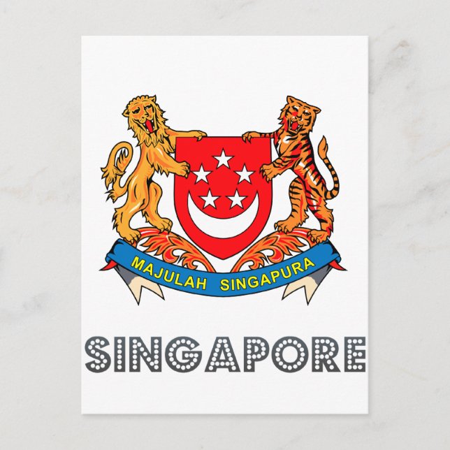 Singaporean Emblem Postcard (Front)