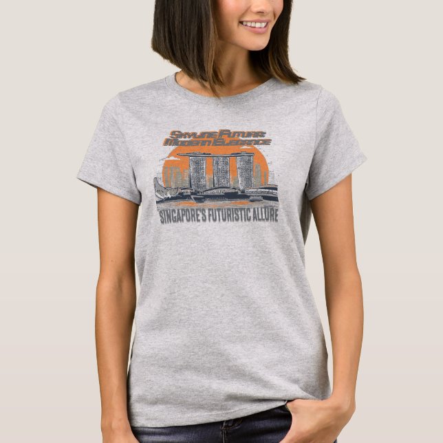 Singapore's Futuristic Allure. Asia T-Shirt (Front)