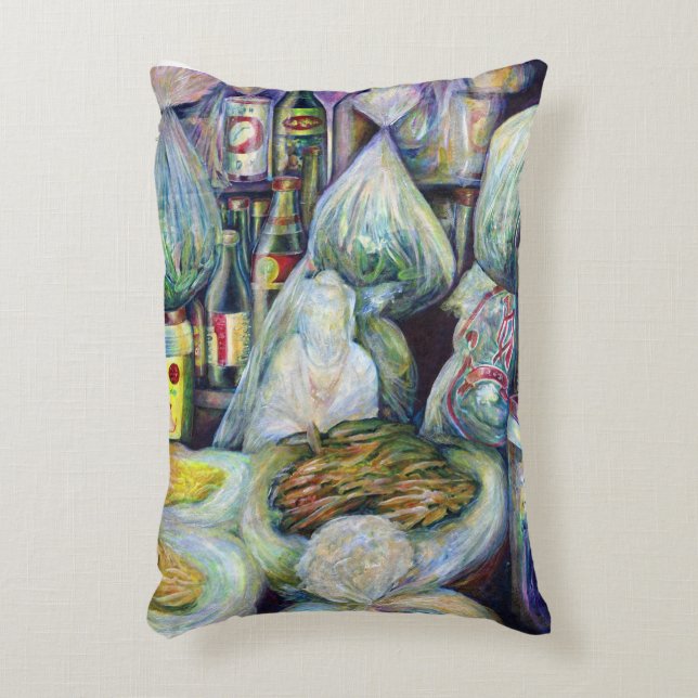 Singapore's Sundried Flavours Decorative Cushion (Front(Vertical))