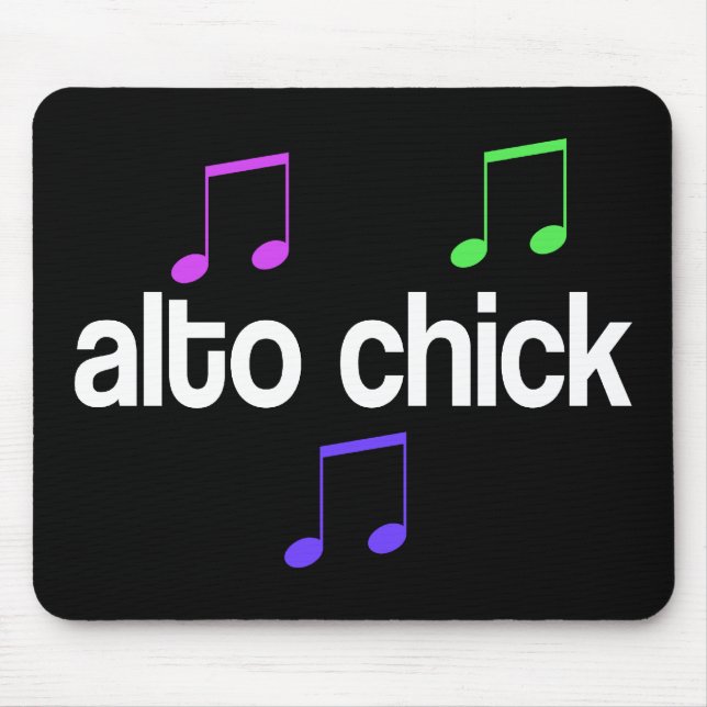 Singer Alto Chick Mouse Mat (Front)