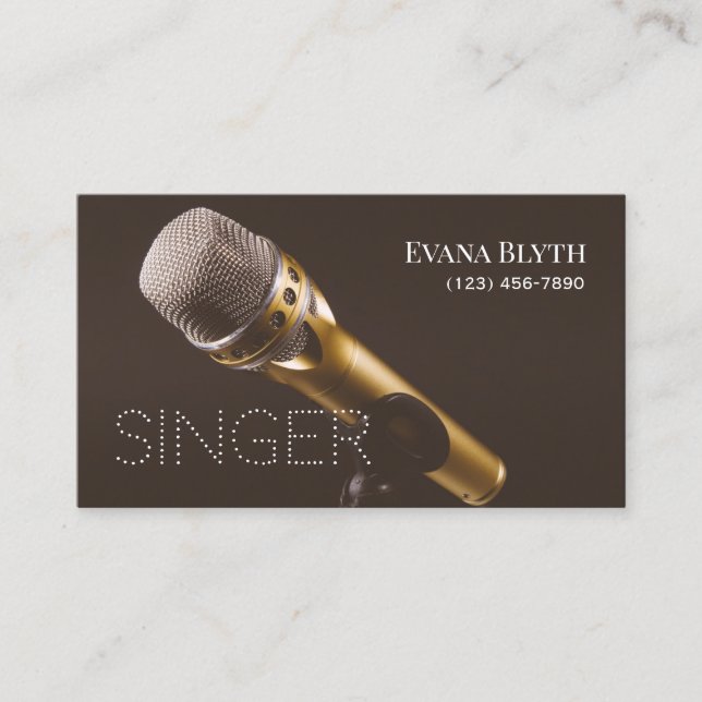 Singer Business Card (Front)