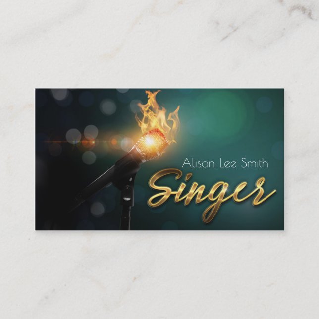 Singer Business card (Front)