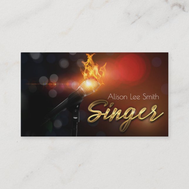 Singer Business card (Front)