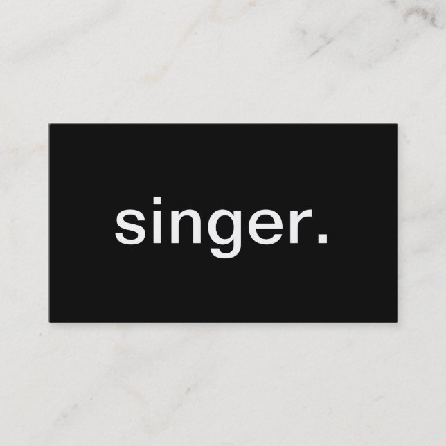 Singer Business Card (Front)