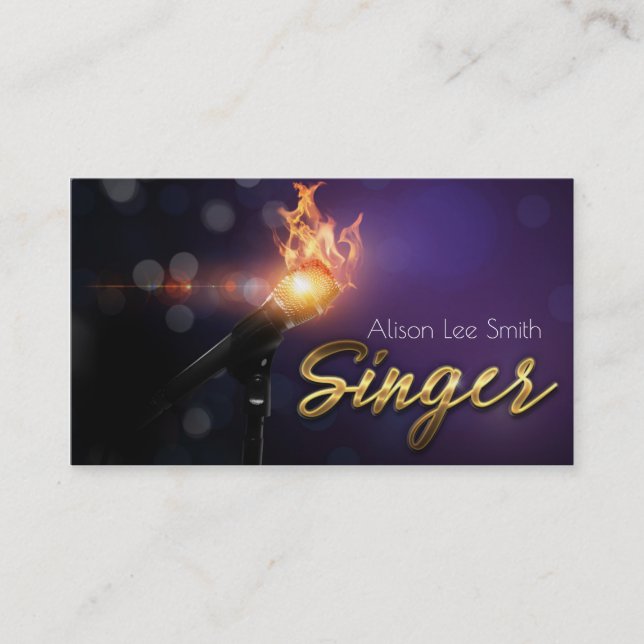 Singer Business card (Front)