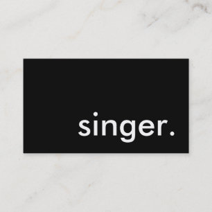 singer. business card