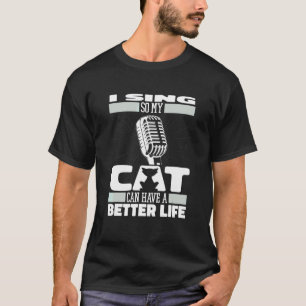 Singer Cat Choirmaster Member Choir Singing T-Shirt