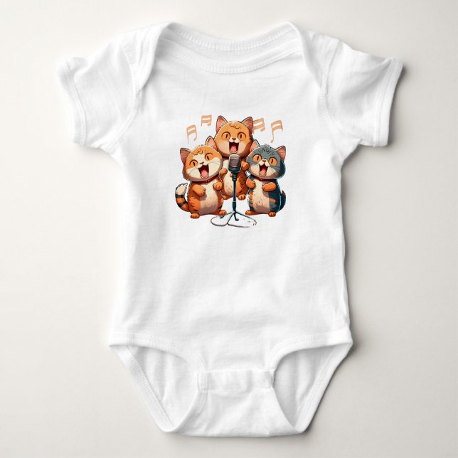 Singer Cats Baby Bodysuit (Front)