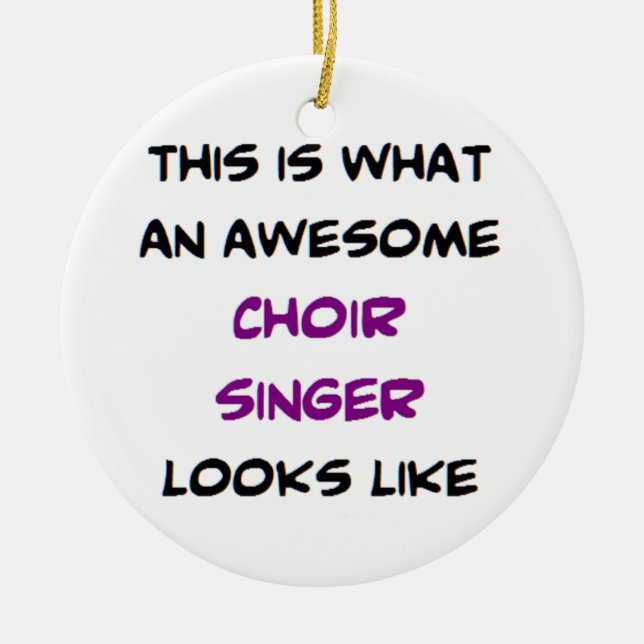 singer choir, awesome ceramic tree decoration (Front)