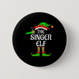 Singer Elf Matching Family Group Christmas Party P 6 Cm Round Badge