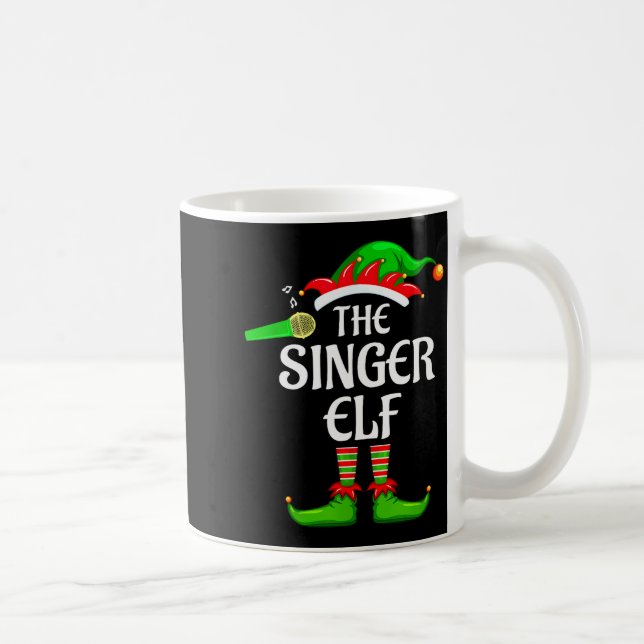 Singer Elf Matching Family Group Christmas Party P Coffee Mug (Right)