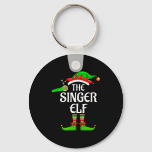 Singer Elf Matching Family Group Christmas Party P Key Ring