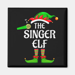 Singer Elf Matching Family Group Christmas Party P Magnet