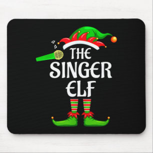 Singer Elf Matching Family Group Christmas Party P Mouse Mat
