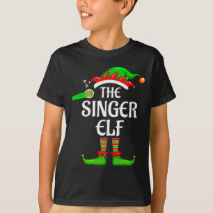 Singer Elf Matching Family Group Christmas Party P T-Shirt