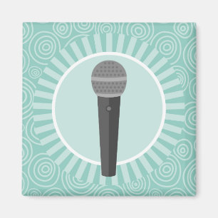 Singer Fun Turquoise Swirl Singer Magnet