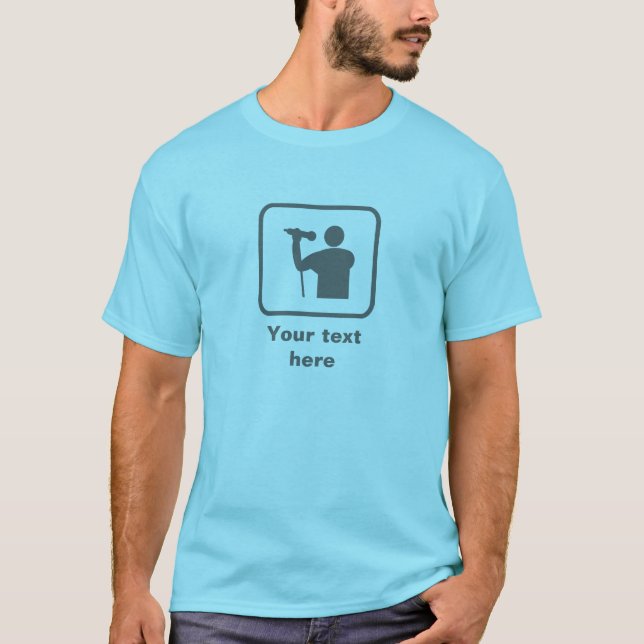 Singer -- Grey Logo -- Customisable T-Shirt (Front)