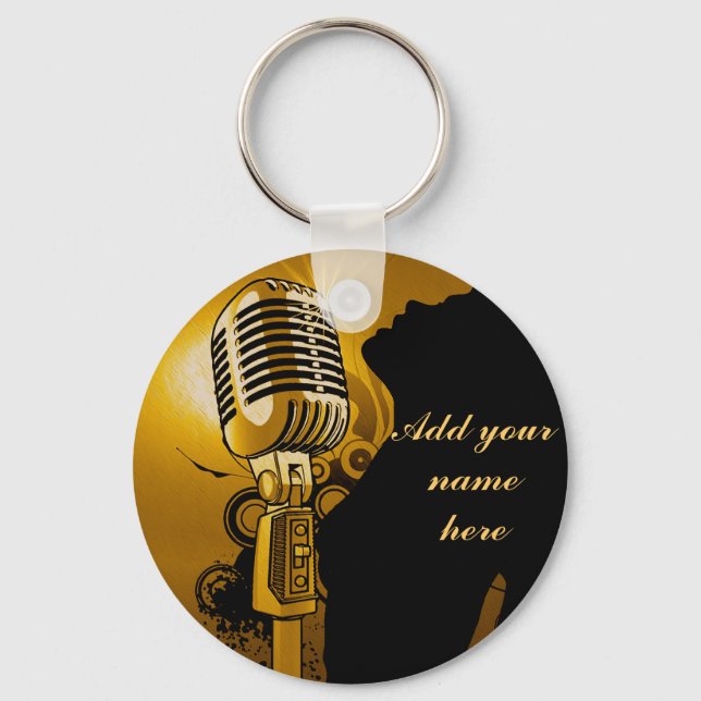 Singer I Am,Gold_ Key Ring (Front)