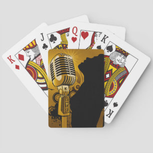 Singer I Am,Gold_ Playing Cards