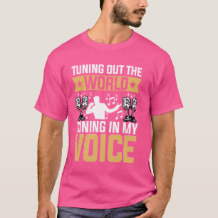 Singer Microphone Music Notes Musician Singing Voc T-Shirt
