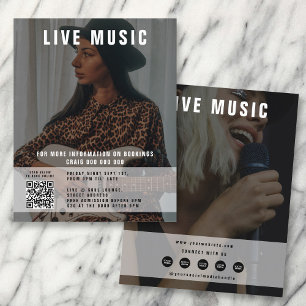 Singer Musician 2 Photo Social Media Promotional Flyer