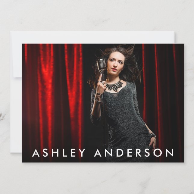 Singer Musician Full Photo Promo Card - Back Photo (Front)