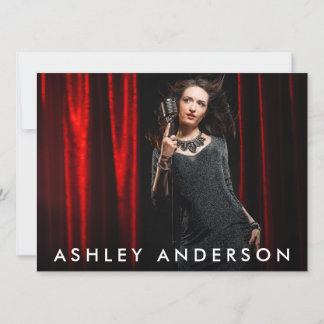 Singer Musician Full Photo Promo Card - Back Photo