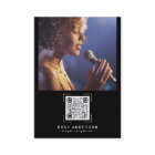 Singer Musician Modern Black QR Code
