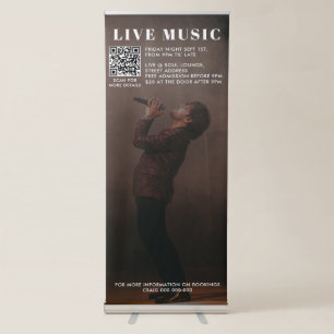 Singer Musician Music Photo Promotional Concert Retractable Banner