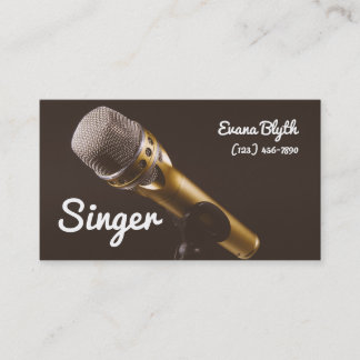 Singer, Performer, Vocalist, Music Business Card