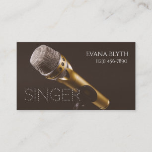 Singer, Performer, Vocalist, Music Business Card