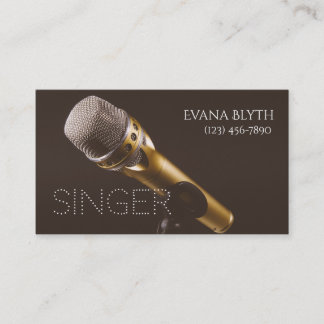 Singer, Performer, Vocalist, Music Business Card