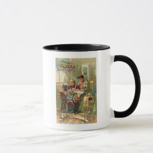 Singer Sewing Machine Ad "The First Lesson" Mug