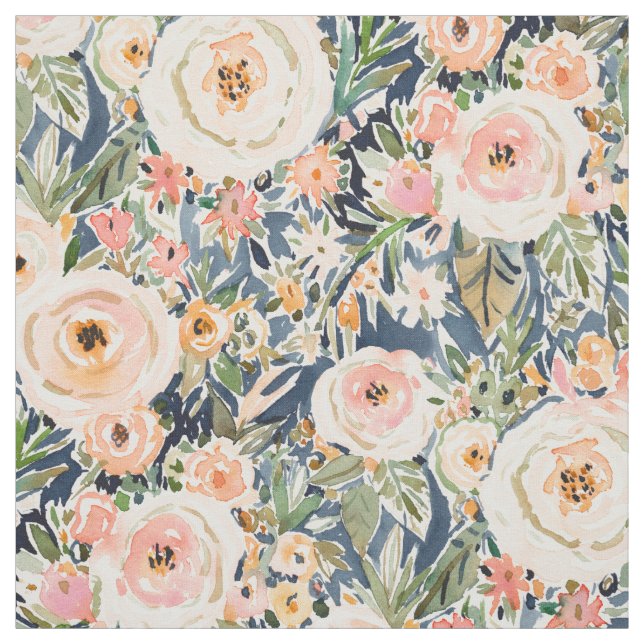 SINGER-SONGWRITER Romantic Dark Floral Fabric (Swatch)