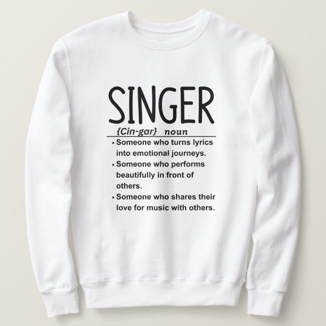 Singer Sweatshirt (Design Front)