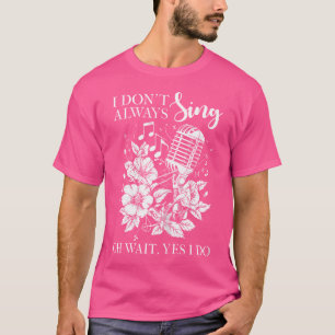 Singer Vintage Microphone Flowers Singing Girl Cho T-Shirt