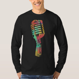 Singer Vocalist Men Women Colourful Studio Microp T-Shirt