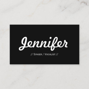 Singer / Vocalist - Minimal Simple Concise Business Card