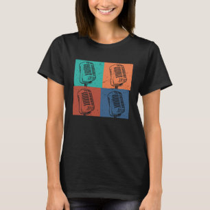 Singer Vocalist Musician Retro Microphone Singing T-Shirt